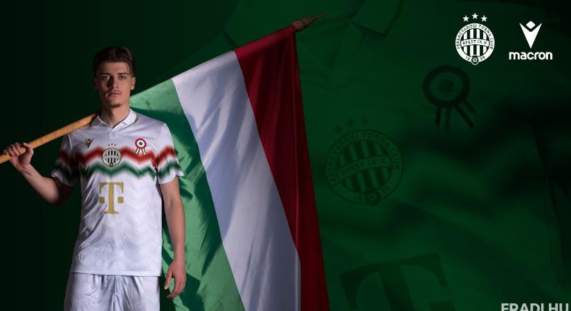 A nemzeti színek is láthatók a Fradi 1848 tiszteletére készült mezén