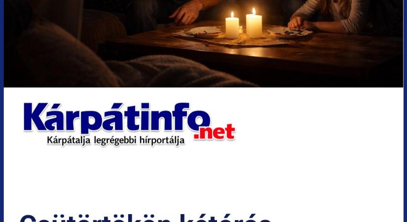 Csütörtökön kétórás áramszünetekre kell számítani Kárpátalján