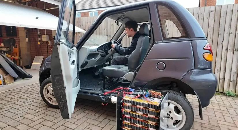 Ezt az elektromos autót e-cigaretták hajtják: egy YouTuber hulladékból épített akkumulátort