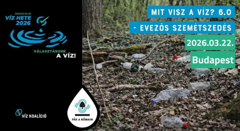 Víz Hete 2026 – Ismét evezős szemétszedés lesz a Szentendrei-szigeten