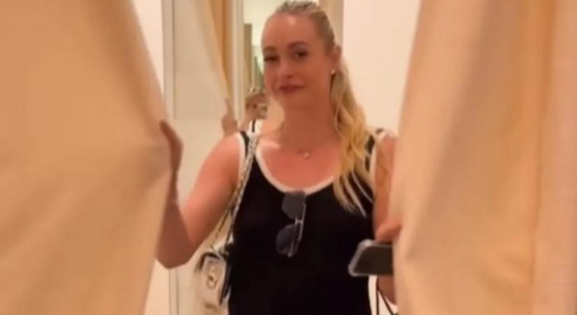 Elment ledobni a textilt: Stollár Fanny a próbafülkében robbantotta fel az internetet – videó