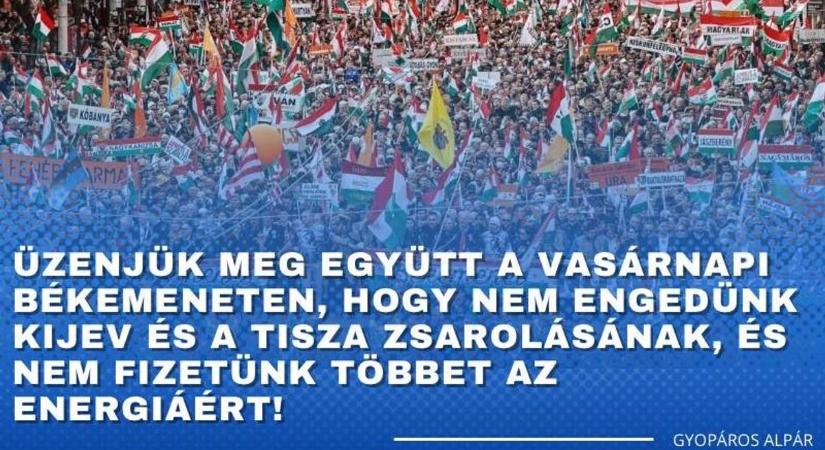 Gyopáros Alpár a békemenetre hívja közösségi oldalának követőit