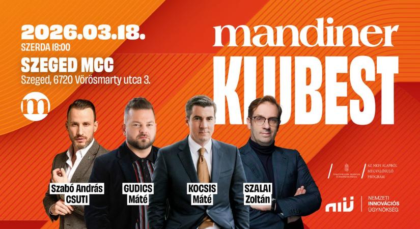 Érkezik a Mandiner Klubest: Kocsis Máté és Gudics Máté az MCC Szegedi képzési központjában!