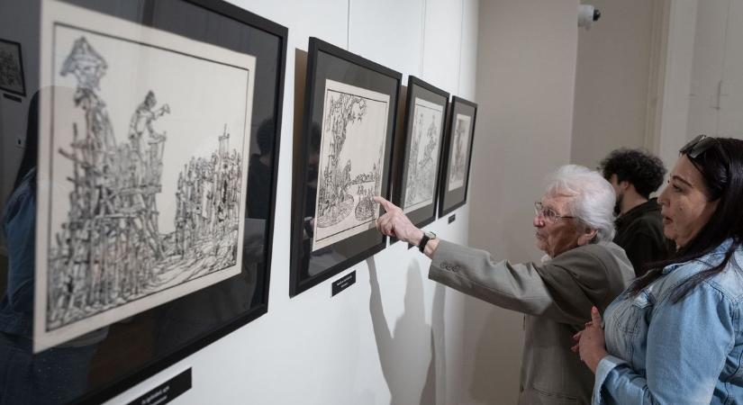 Gácsi Mihály grafikáival ma is üzen – Születése 100. évfordulója alkalmából emlékkiállítás nyílt a zalai városban (galéria)