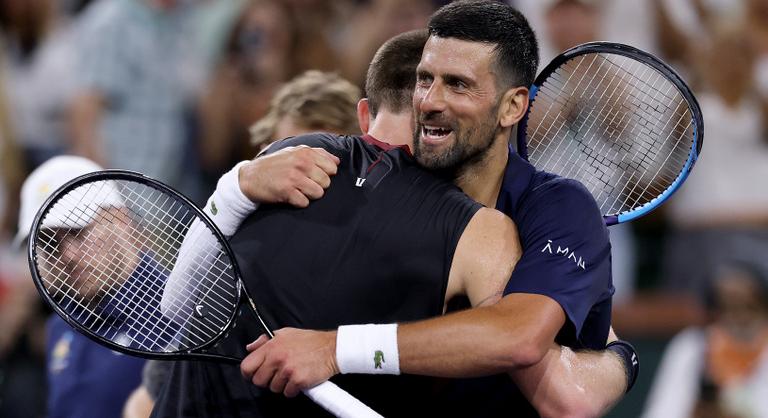 Djokovics és Draper összehozta az év pontját, őrült meccset játszottak Indian Wellsben