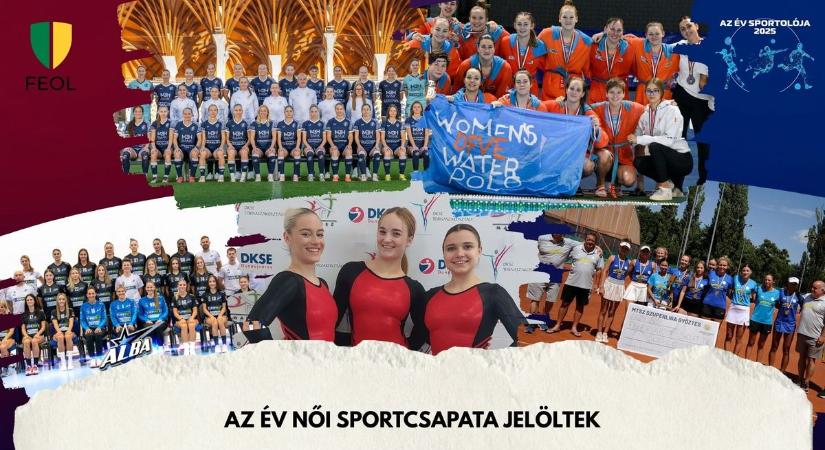 Íme az Év sportolója 2025 közönségszavazás Év női sportcsapata címének jelöltjei