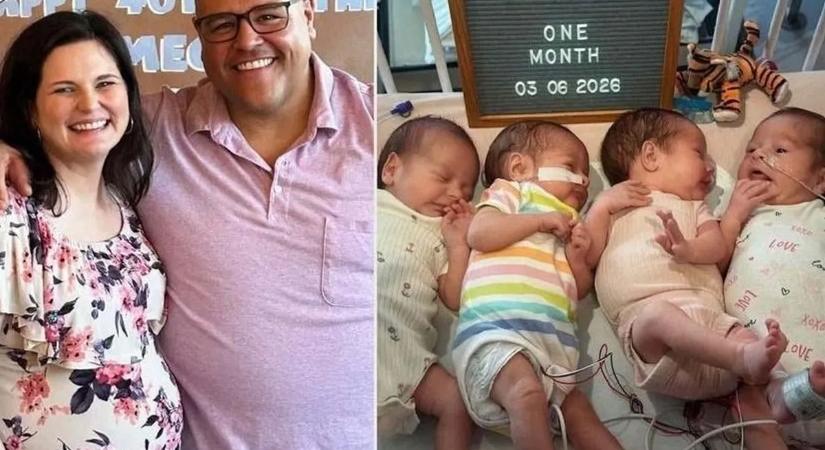 40%-ot adtak nekik az orvosok - hamarosan hazatérhetnek az imádnivaló négyes ikrek