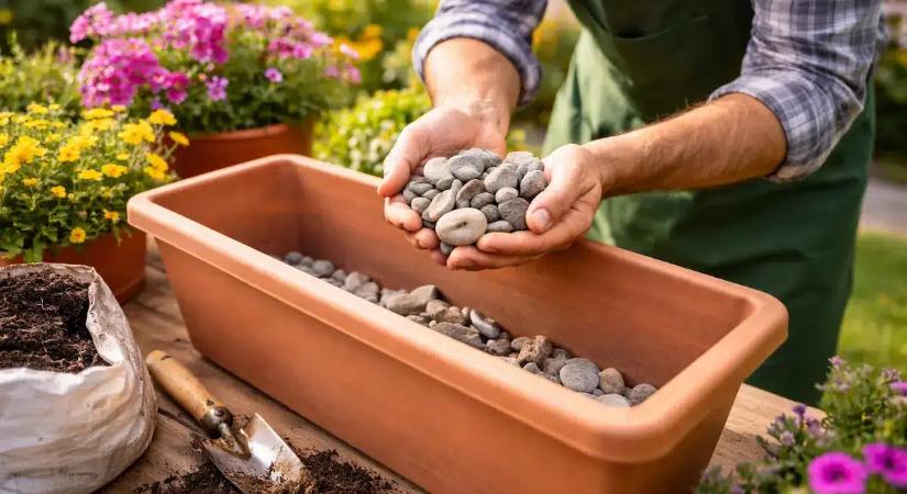 Érdemes köveket tenni a virágláda aljára? Íme, mit mond egy kertész