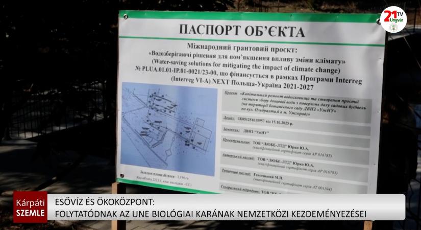 Esővíz és ökoközpont: folytatódnak az UNE Biológiai Karának nemzetközi kezdeményezései (videó)