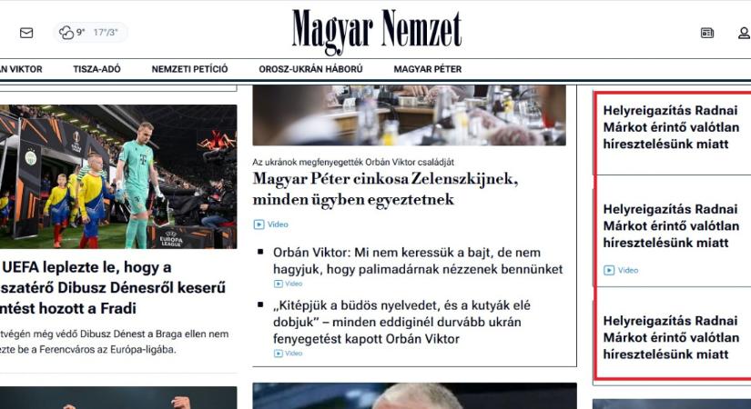 Valótlanul híresztelte hülyeségeit a fideszes propagandalap, több cikk miatt is helyreigazításra kötelezték