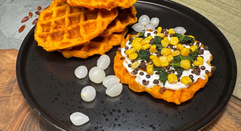 Fűszeres édesburgonyás gofri – sós és édes reggeliként is fogyaszthatod