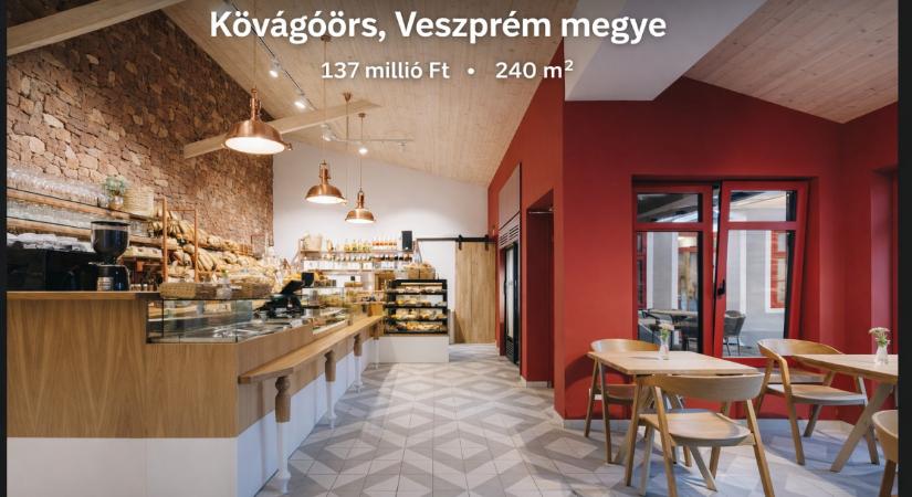 Bezárt, most eladó: álomotthon lehet a Balaton-felvidék legmenőbb pékségéből, az Adriskából