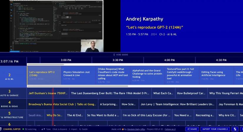 Lineáris tévécsatornákat csinált a YouTube-ból egy fejlesztő, mert megirigyelte a kábeltévét néző anyját