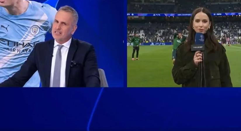 A Manchester City sztárja fejbe rúgta a csinos riporternőt – videó