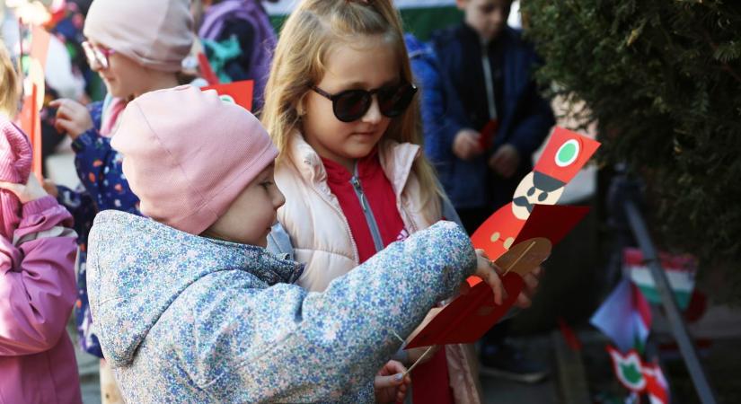 Felvonták az ünnepi lobogót Kaposvár főterén