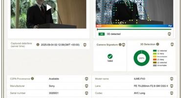 A Sony Camera Verify mostantól a videók hitelességét is garantálja