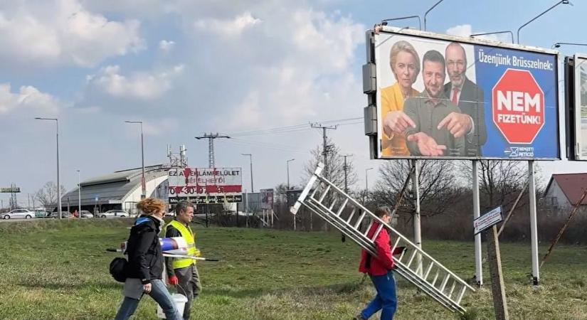Ellenzéki plakátrongálást reklámoz a német közpénzből (VIDEÓ)