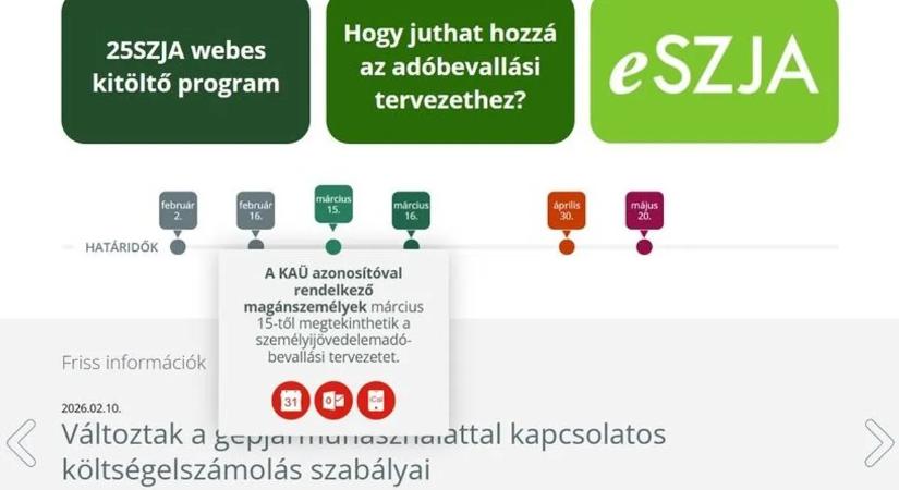 Vasárnaptól elérhetők az idei SZJA-tervezetek – ez velük a teendő