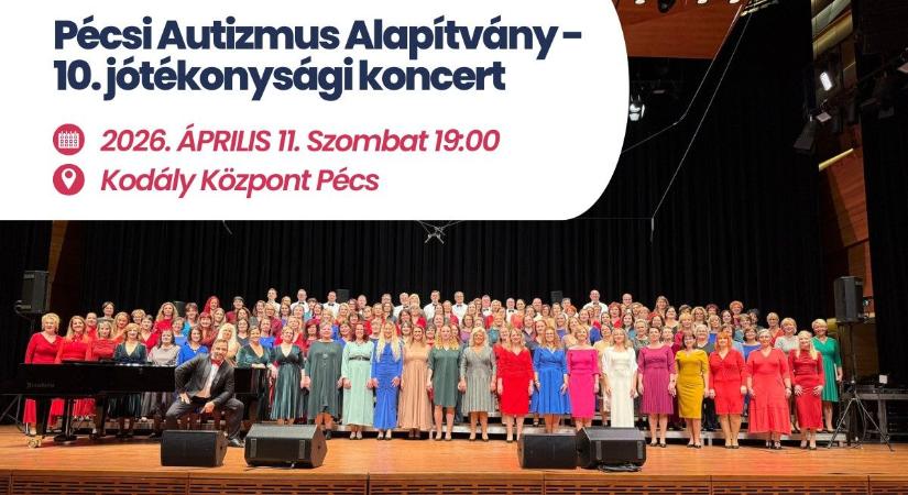 Pécsi Autizmus Alapítvány 10. Jótékonysági koncert a MINDENKI Kórussal