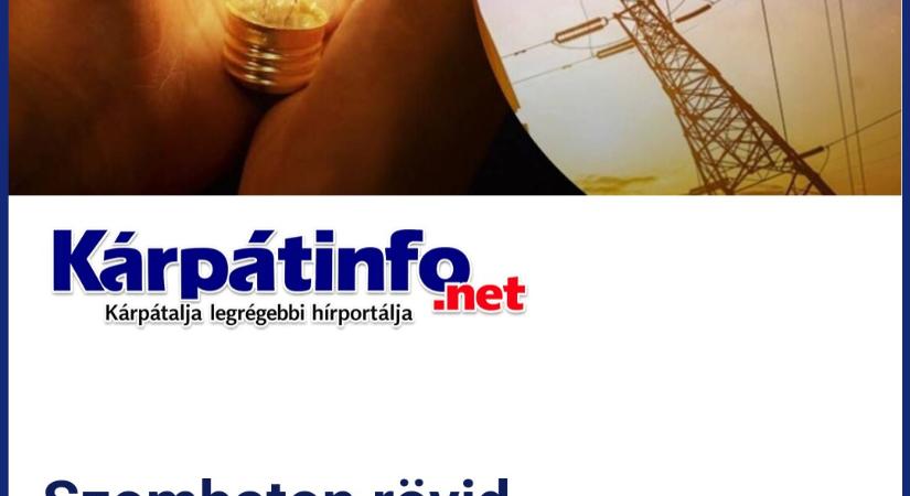 Szombaton rövid áramszünetek lesznek Kárpátalján