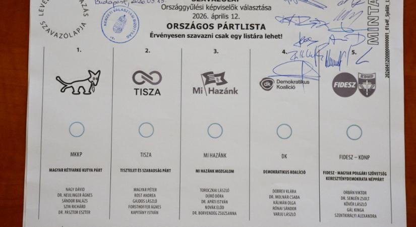 Így fog kinézni a szavazólap