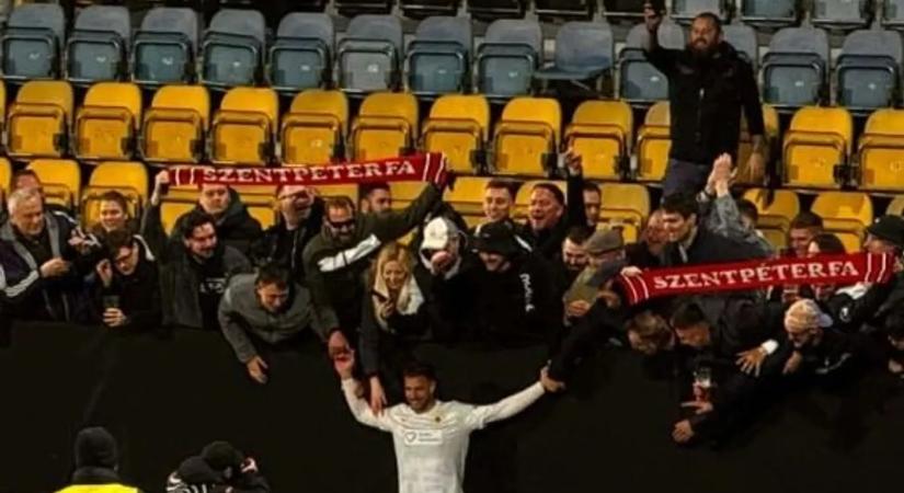 Szentpéterfáról érkezett szurkolókkal ünnepelt Varga Barnabás