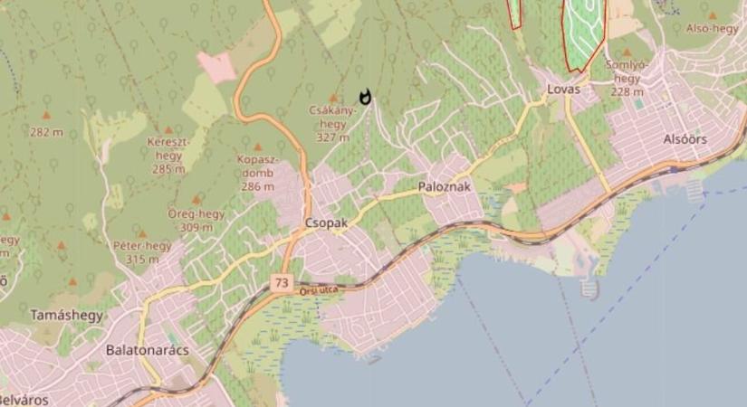 Tűz Csopaknál: egy hektáron ég az aljnövényzet, egy nyaraló tetejét is elérte a tűz