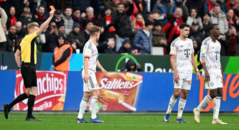 Két Bayern-játékost is kiállított a bíró a Leverkusen elleni rangadón