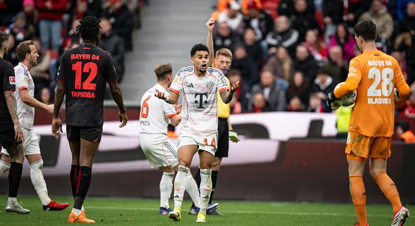 Bundesliga: kettős kiállítással vesztett pontokat a Bayern München a Bayer Leverkusen ellen, a Dortmund simán nyert – videóval