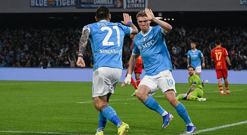 Serie A: hátrányból felállva nyert a Napoli a Lecce ellen! – videóval