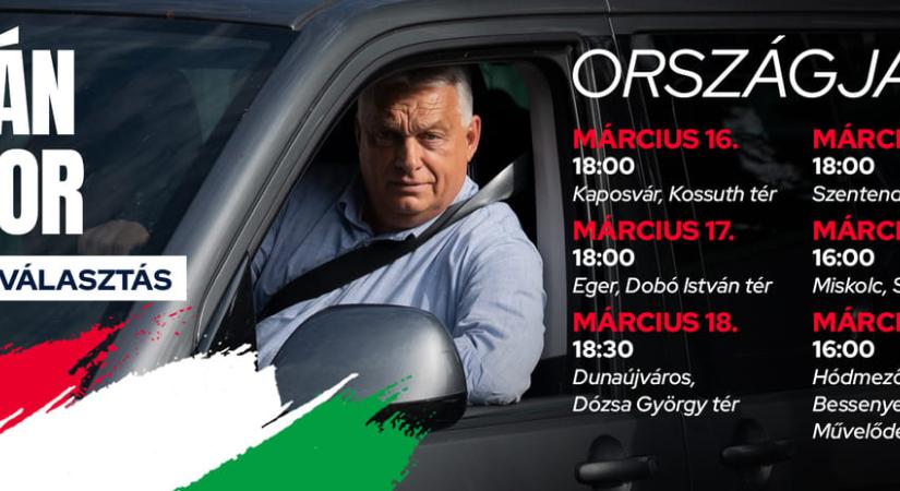 Megvan, hol és mikor lehet személyesen elcsípni Orbán Viktort jövő héten