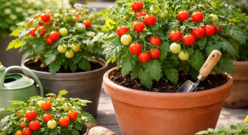 A cseresznyeparadicsomok egyszerű termesztési módja, amelyek cserepekben és konténerekben virágoznak