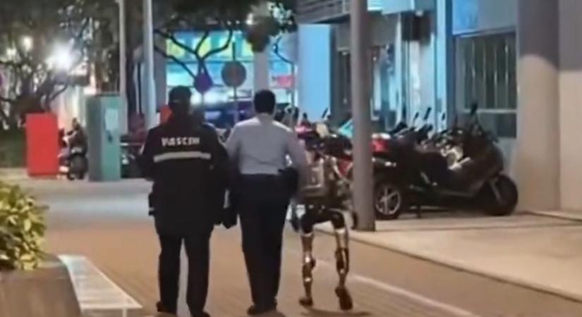 Hihetetlen: „őrizetbe vettek” a rendőrök egy humanoid robotot, miután ráijesztett egy nőre az utcán