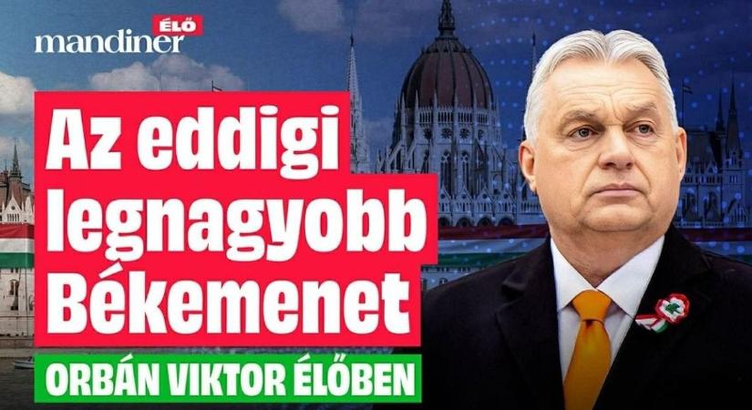 Minden idők legfontosabb Békemenete! – Orbán Viktor ÉLŐBEN a Mandineren!