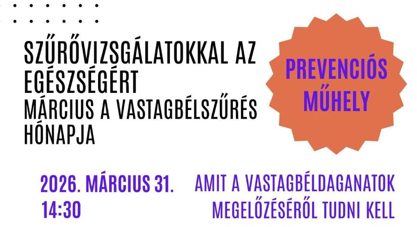 Egészségfejlesztési Iroda előadása - "Minden, amit a vastagbéldaganatok megelőzéséről tudni kell"