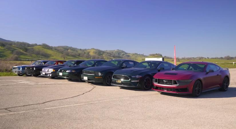 Gyorsulási versenyen az összes Mustang generáció: szerinted melyik a leggyorsabb?