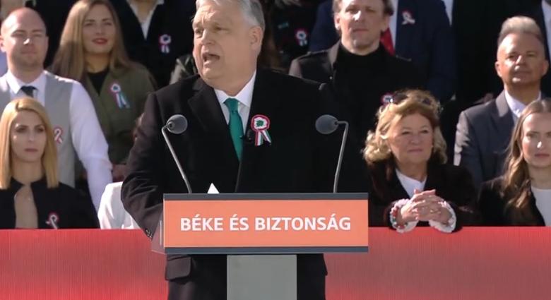 “Brüsszel, szivárványos zászló, Ukrajna, rezsicsökkentés” – elmebeteg beszédet mondott Orbán Viktor március 15-én