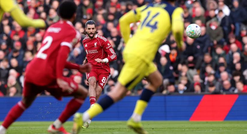 Videón Szoboszlai Dominik bombagólja a Tottenham ellen