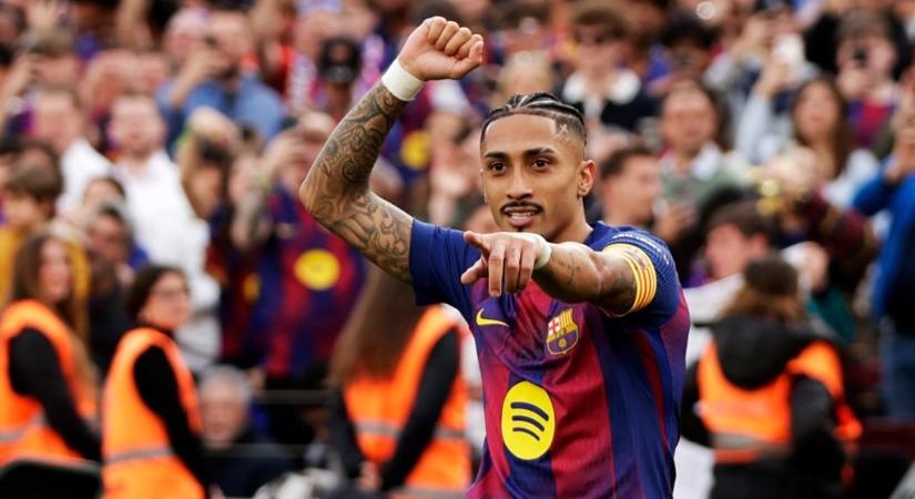 Lionel Messi óta nem csinált senki olyat a Barcelonában, mint Raphinha