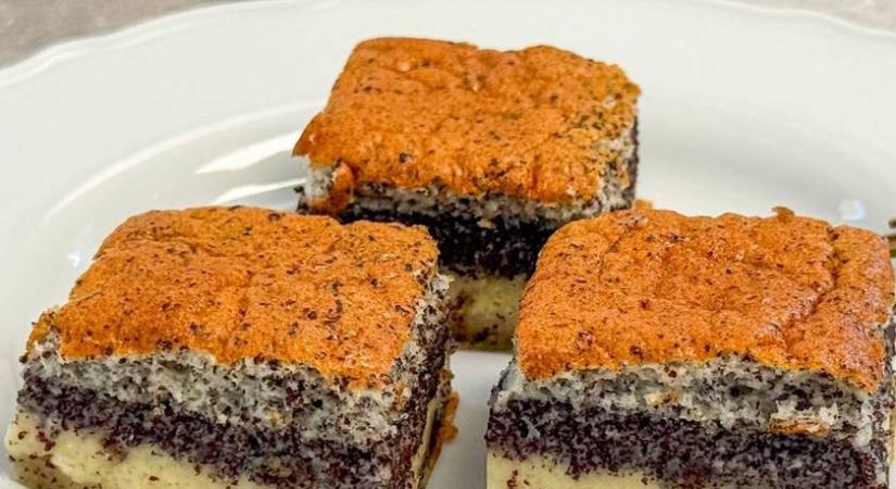 Mákos intelligens krémes: a látványos csodasüti, amely magától rétegeződik