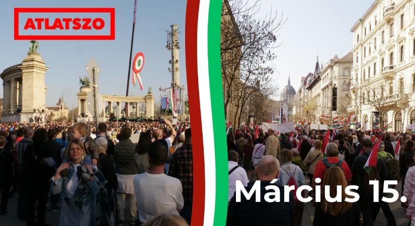 A szabadság és a szuverenitás ígérete csapott össze március 15-én Budapest utcáin