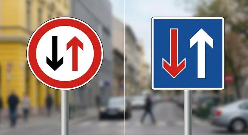 Két KRESZ-tábla, amit a fél ország összekever, pedig jelentésük eltér