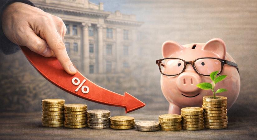 Csökkenni kezdett a jegybanki alapkamat, de ez a lakossági betéteknél még alig látszik