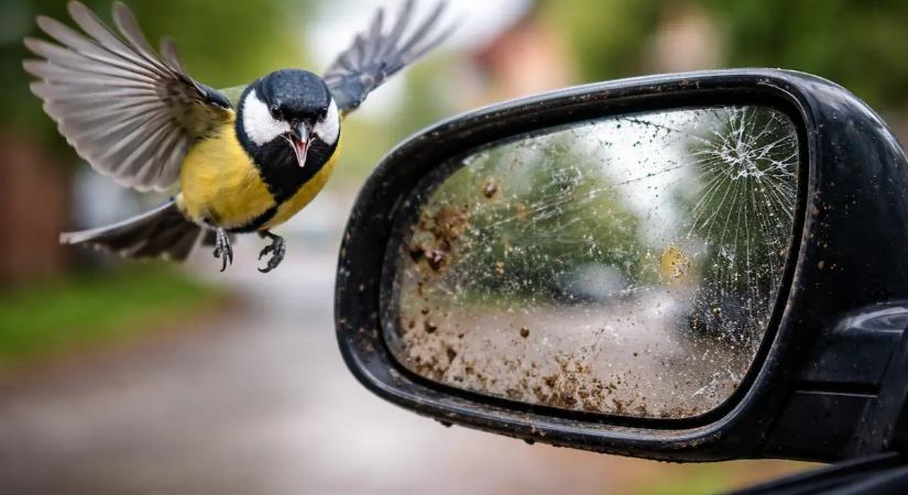 Gólya tört be több ablakot Sásdon: Saját tükörképükkel harcolnak most a madarak – így védheted meg az ablakot és az autót