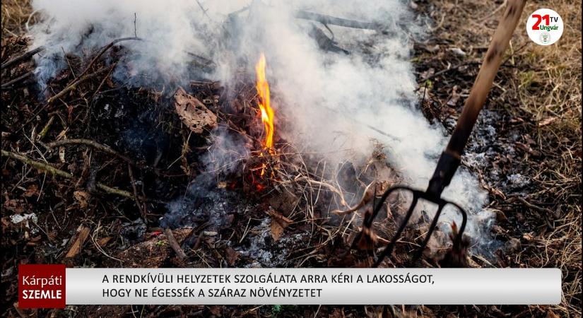 A rendkívüli helyzetek szolgálata arra kéri a lakosságot, hogy ne égessék a száraz növényzetet (videó)