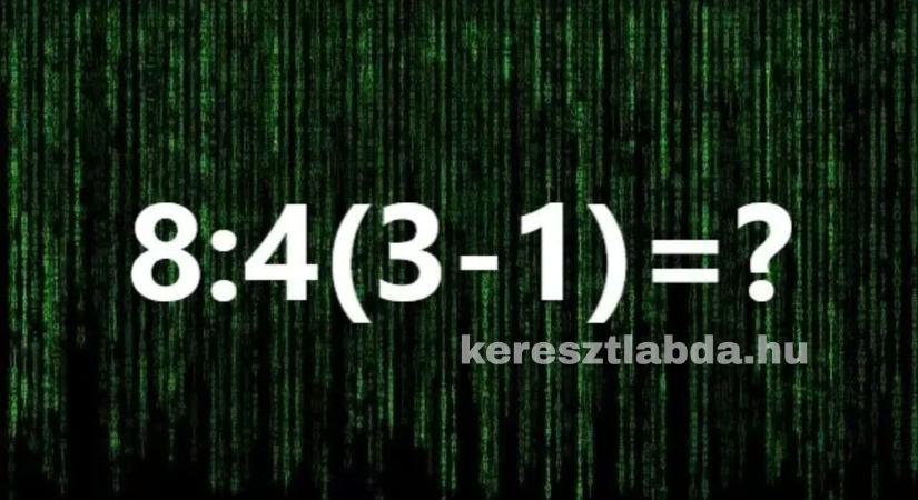 Matek feladat haladóknak: 4 vagy 1 a helyes végeredmény?