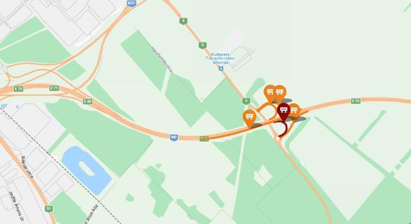 Lezárták az M0-s egyik fontos csomópontját – erre lehet kerülni