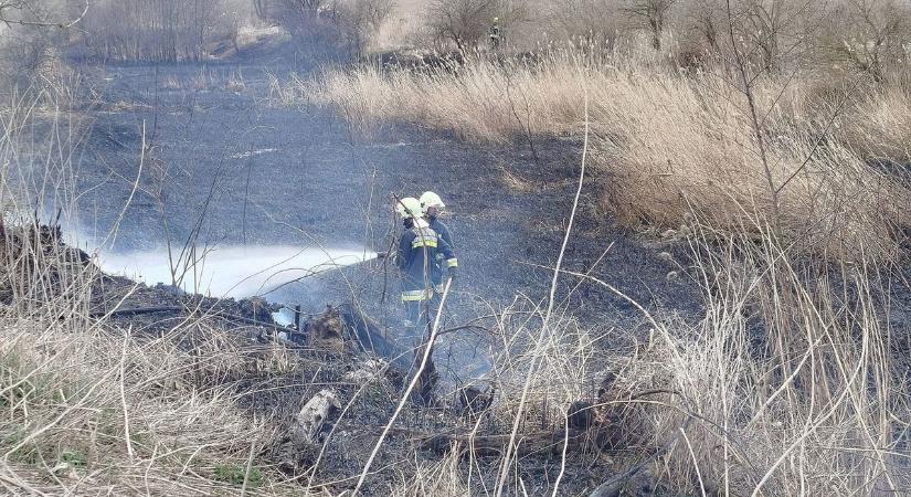 Fotókon mutatjuk a Csepreg és Peresznye közötti hatalmas tűz helyszínét