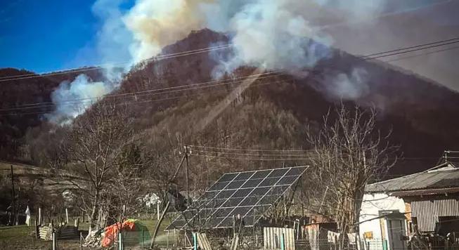Több erdőtűz történt Kárpátalján a hétvége folyamán