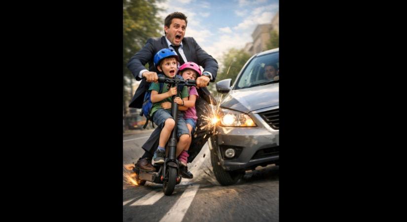 Volt miniszter veszélyeztette két gyereke életét egy elektromos rolleren – hírmix